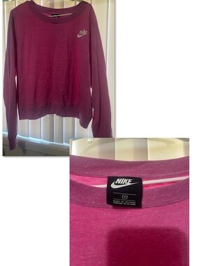 Nike Magenta Pullover Crewneck Sweatshirt